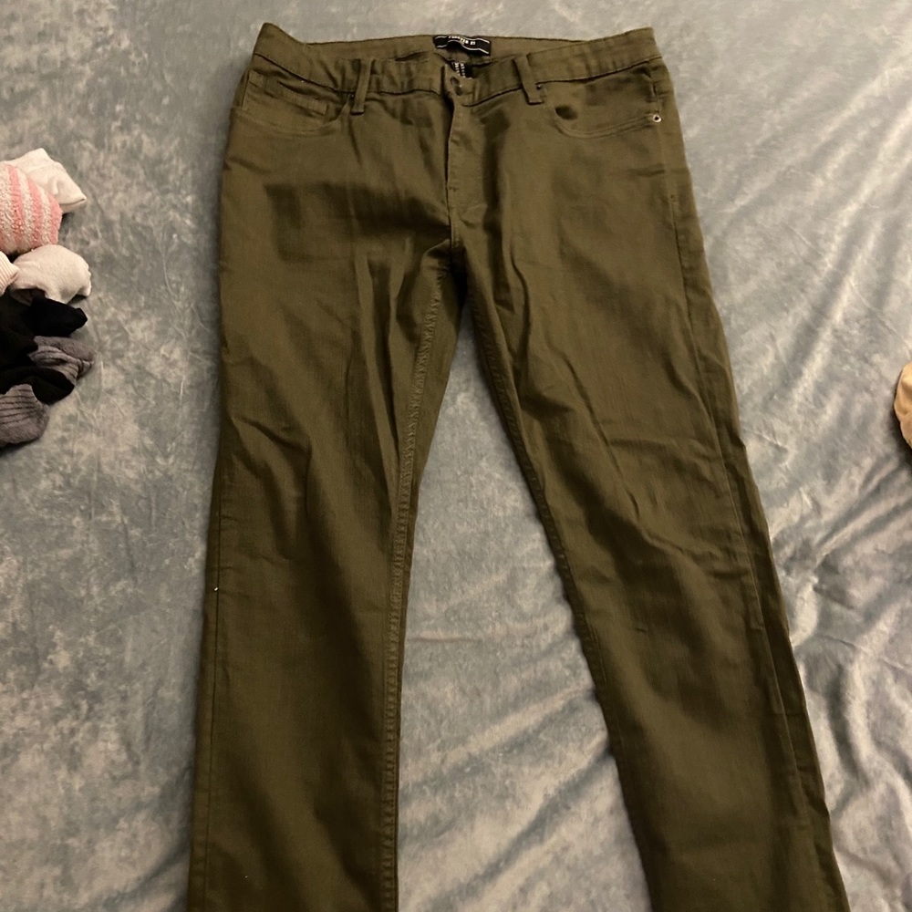 Green Jean styled pants